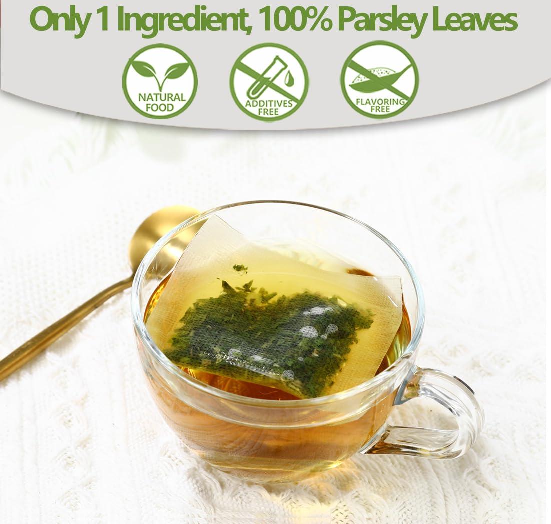 ULTHMOK Premium 60 Parsley Tea Bags, Made with 100% Natural Parsley Leaves, Caffeine Free & No Additives.