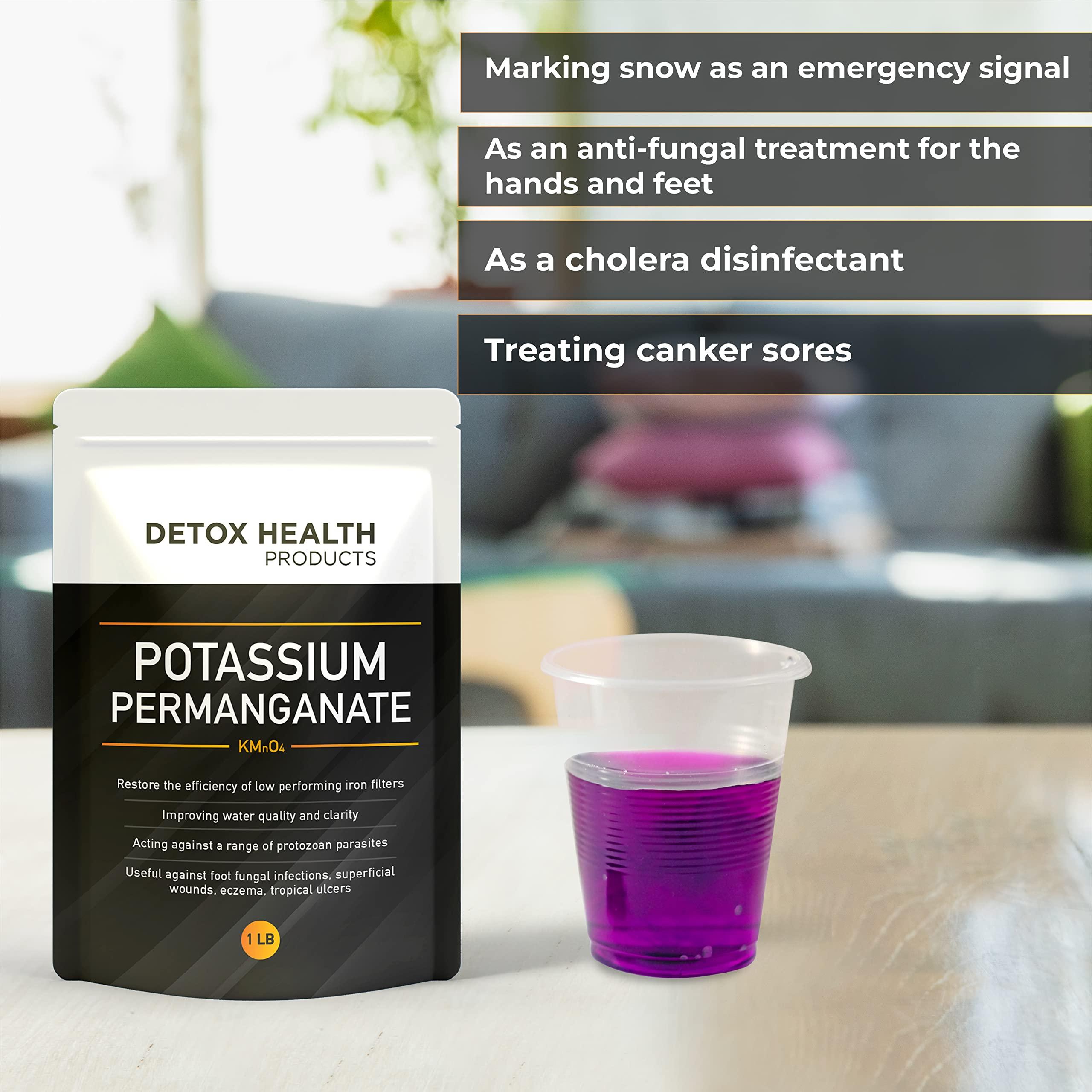 Detox Health Products Potassium Permanganet - Free Flowing Powder - Detox Health Products - 2 OZ