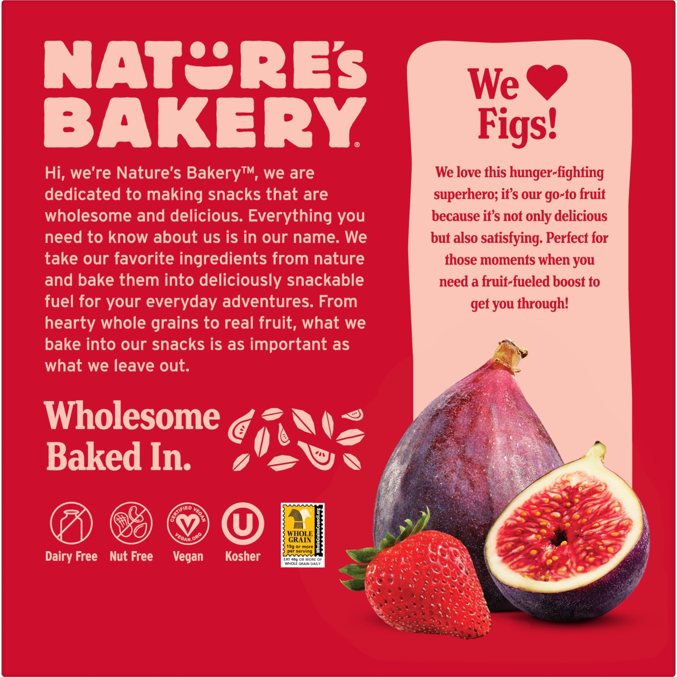 Nature's Bakery Nature’s Bakery Whole Wheat Fig Bars, Strawberry, Real Fruit, Vegan, Non-GMO, Snack bar, 6 boxes with 6 twin packs (36 twin packs)