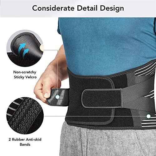 SJHY Lumbar Support Belt Breathable Back Braces,for Men/Women Anti-Skid Lumbar Support Belt Lower Back Pain Relief with 6 Stays Back Support Belt Back Braces