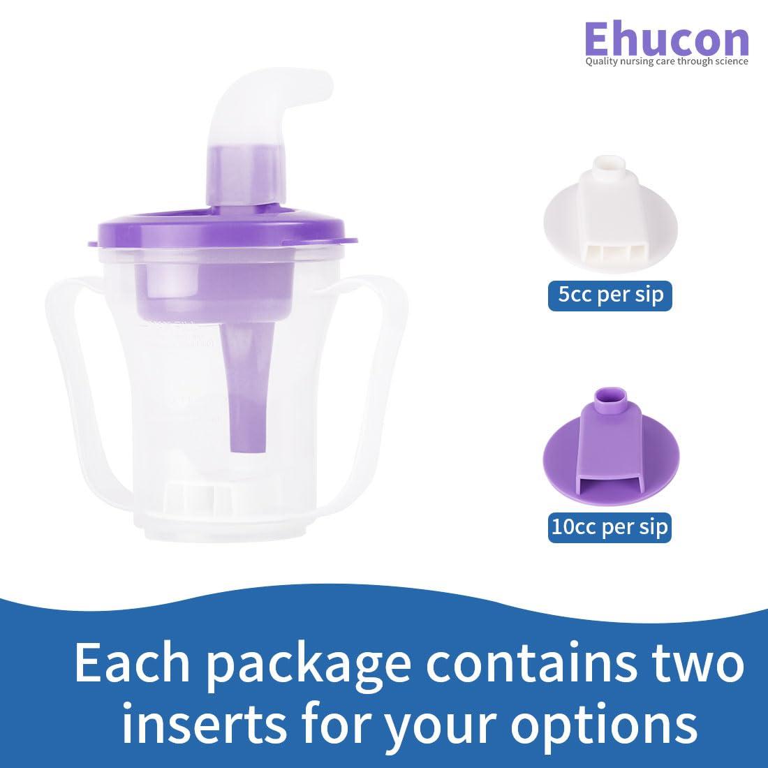 Ehucon Ehucon Dysphagia Regulating Drinking Cup for Swallowing and Disorders People,Dispenses 5cc or 10cc of Liquid Each Time,No Thickener is Used.Helps to Prevent Choking