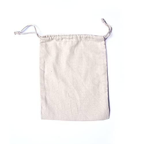 Custom bags 3"x5" DOUBLE DRAWSTRING COTTON MUSLIN BAGS-Set Of 25
