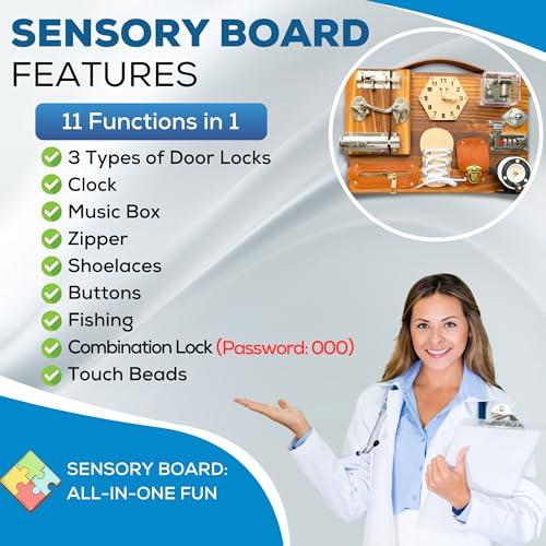 TrenHivSto Fidget Boards for Adults with Dementia Gadgets Toys for Alzheimers Patients-Fidget Toys for Dementia Adults-Dementia Fidget Toys for Elderly-Gifts for People with Dementia Fidget Toys Patients