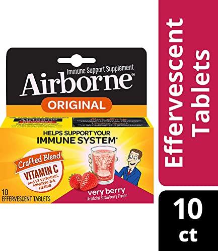 Airborne Airborne Very Berry Effervescent Tablets, 10 count - 1000mg of Vitamin C - Immune Support Supplement