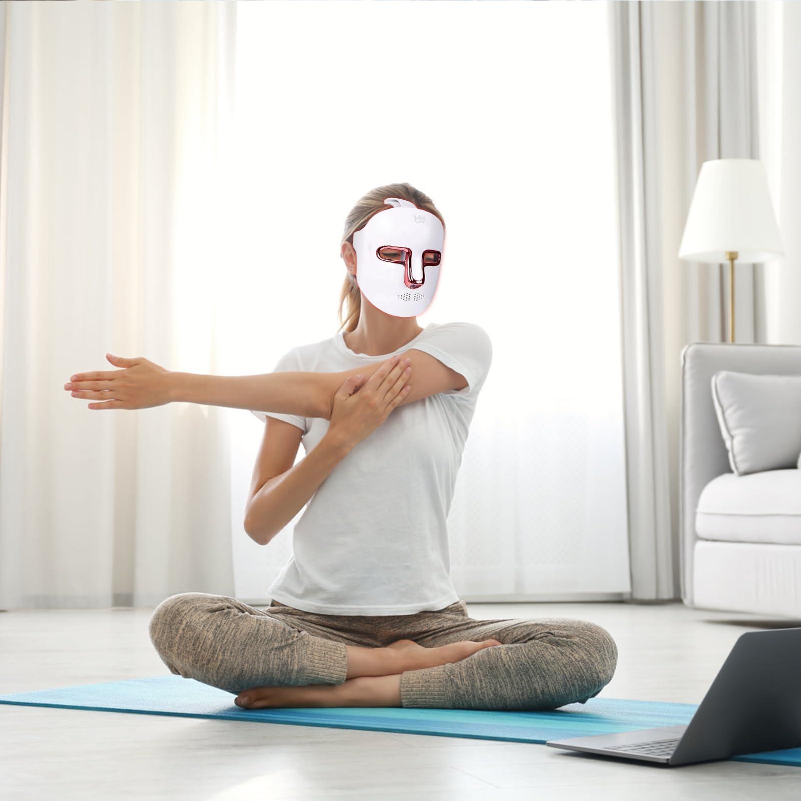 Cycluminor Cycluminor Led Face Mask Light Therapy,7 Colors LED Facial Skin Care Mask,Red Light Therapy Mask for Face at Home