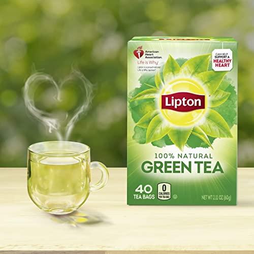 Lipton Lipton Green Tea Bags, Unsweetened Iced or Hot Tea Bags, 240 Total Tea Bags (40ct - Pack of 6)