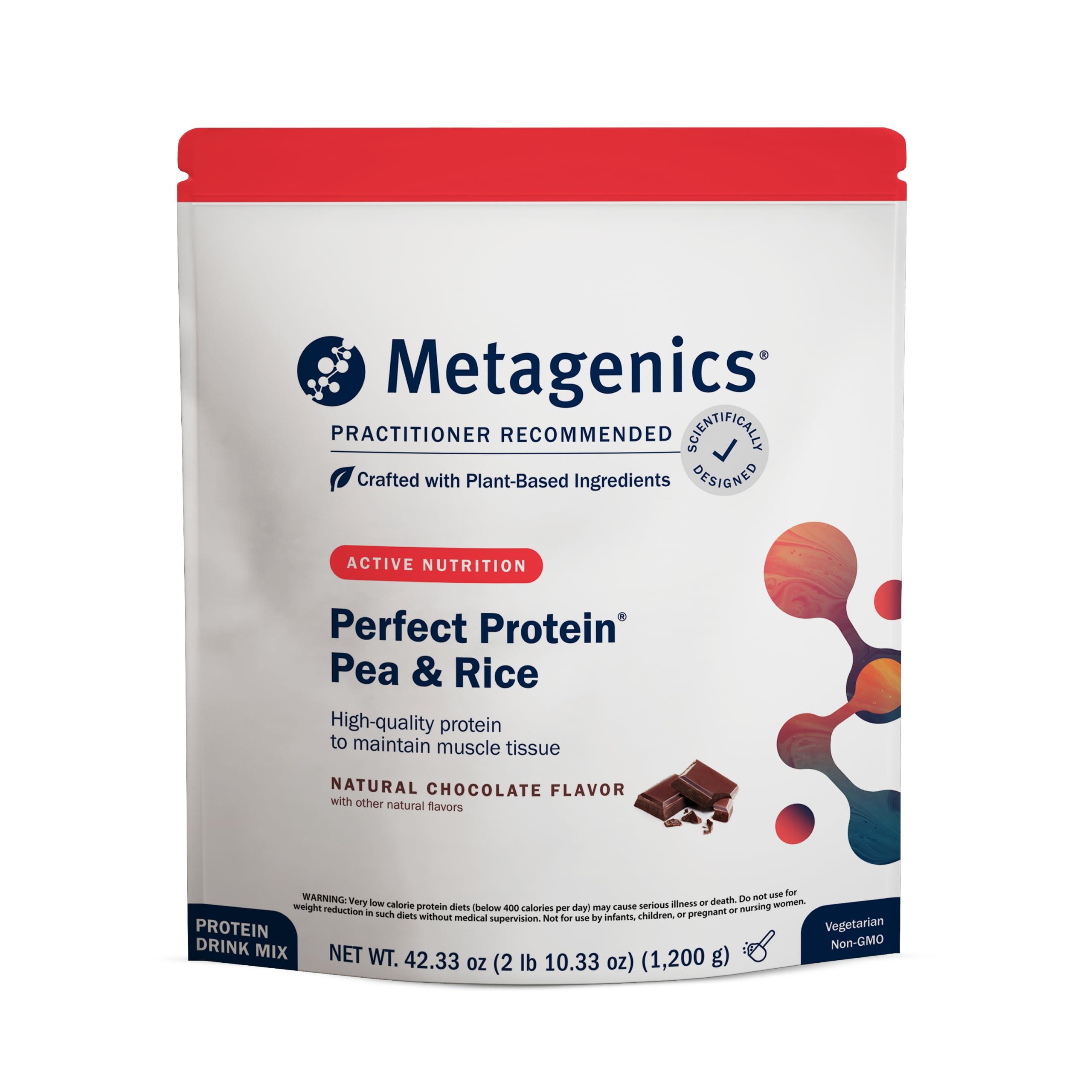 Metagenics Metagenics Perfect Protein Pea & Rice - Featuring OptiProtein, a Balanced Combination of Proprietary Pea and Rice Protein with Added BCAAs - Chocolate Flavor - 30 Servings - 42.33 Oz