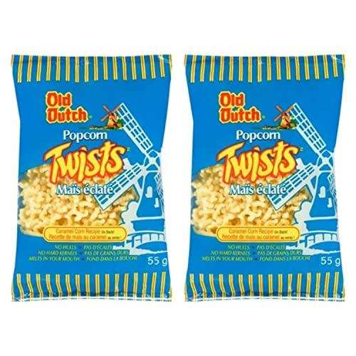 Old Dutch Foods Old Dutch Popcorn Twists Puff Corn Snack, 55g/1.9oz (Pack of 2) Shipped from Canada