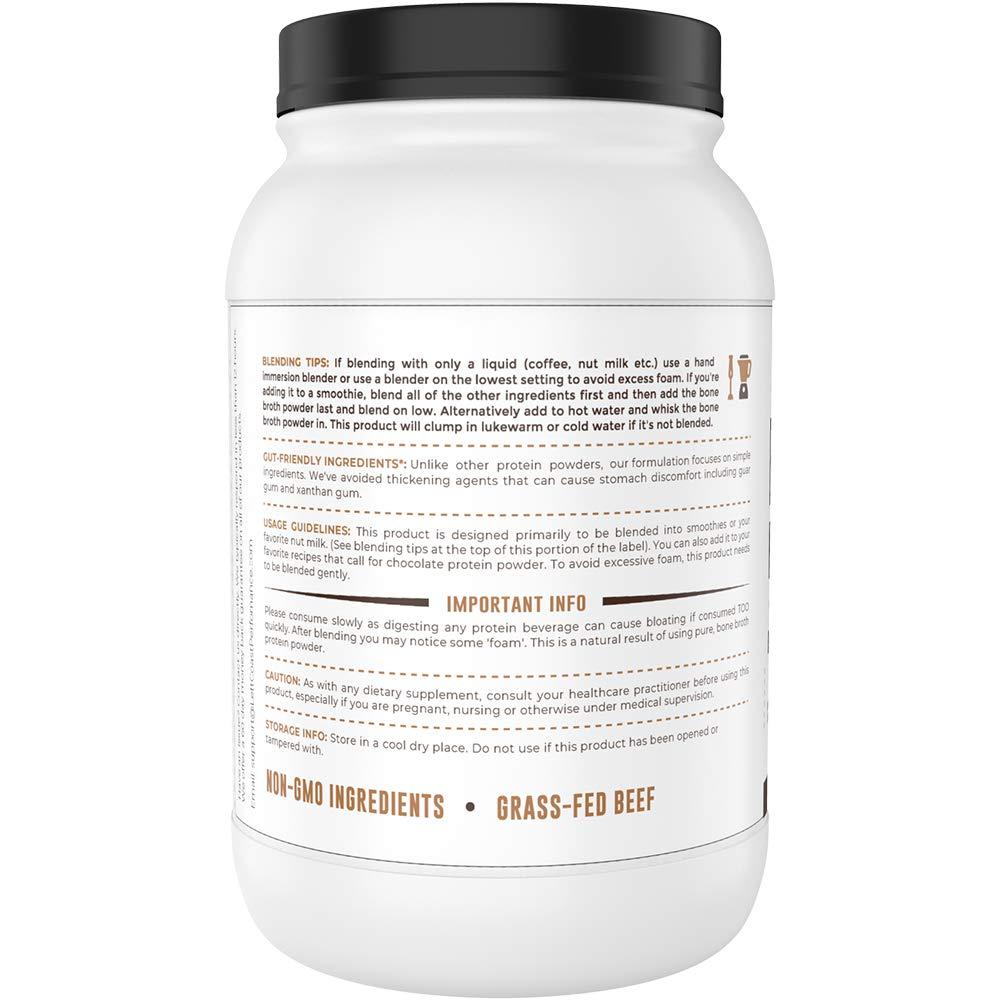 Left Coast Performance Bone Broth Protein Powder, Chocolate, Grass Fed 2lbs, 42 servings 17g protein, 13g Collagen. Low Carb, 2 net Carb, Dairy Free, Keto Friendly Bone Broth Protein Supplement with Collagen Types I & III