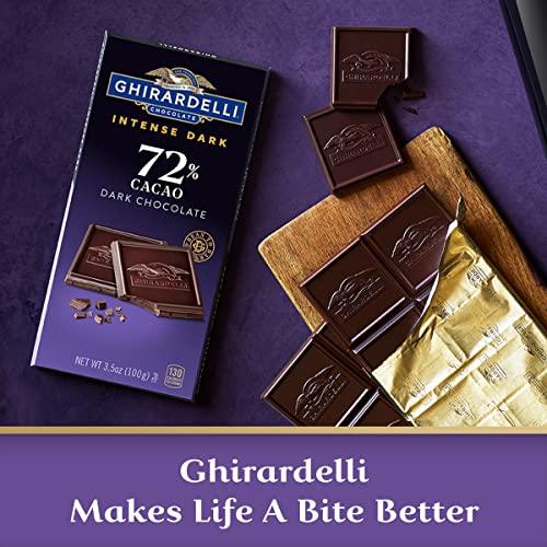 Ghirardelli Chocolate Company Ghirardelli Intense Dark 72% Cacao Twilight Delight Chocolate Bar, 3.5 Ounce (Pack of 12)