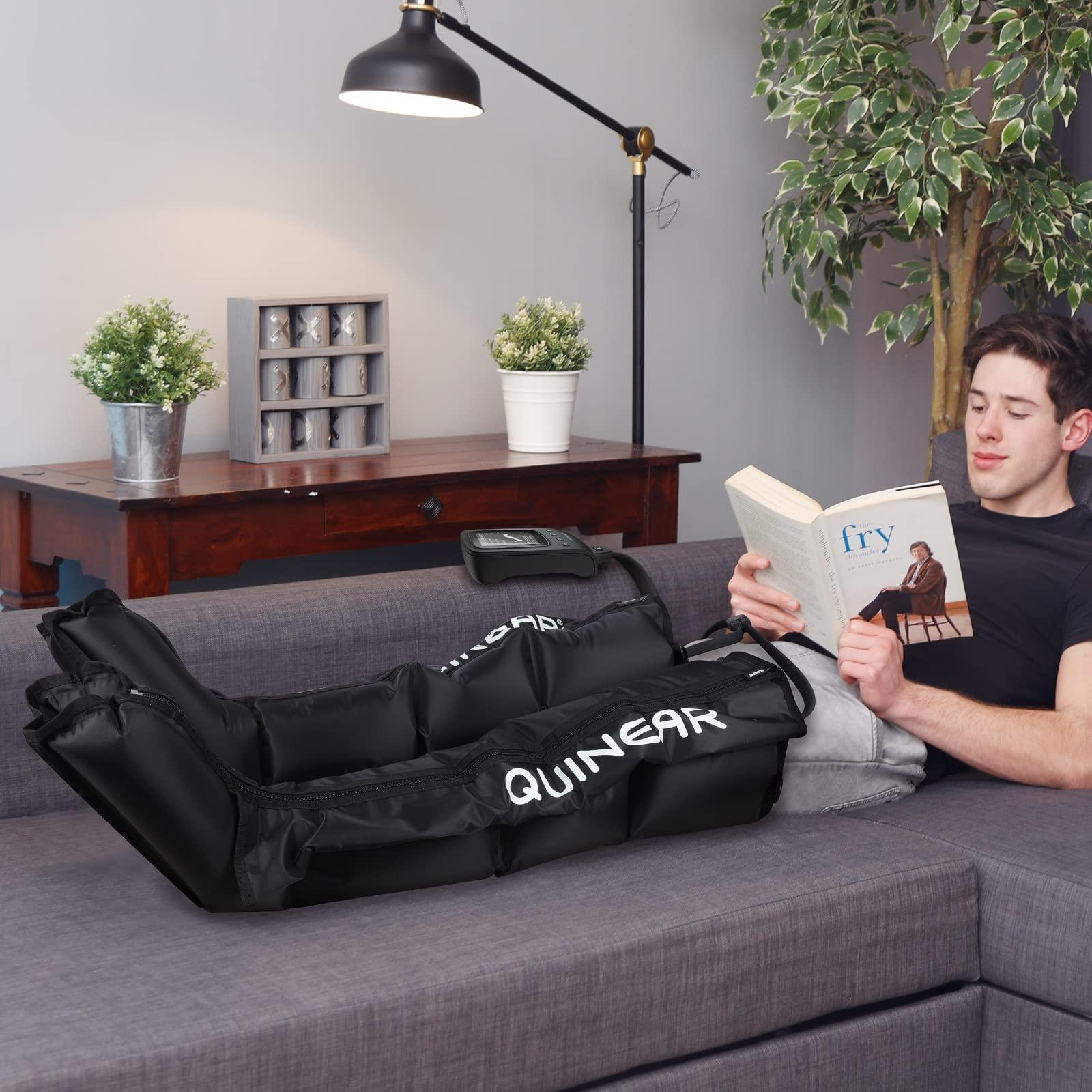 QUINEAR QUINEAR Professional Sequential Air Compression Therapy System for Improved Circulation and Massage - Foot and Leg Recovery Boots for Athletes
