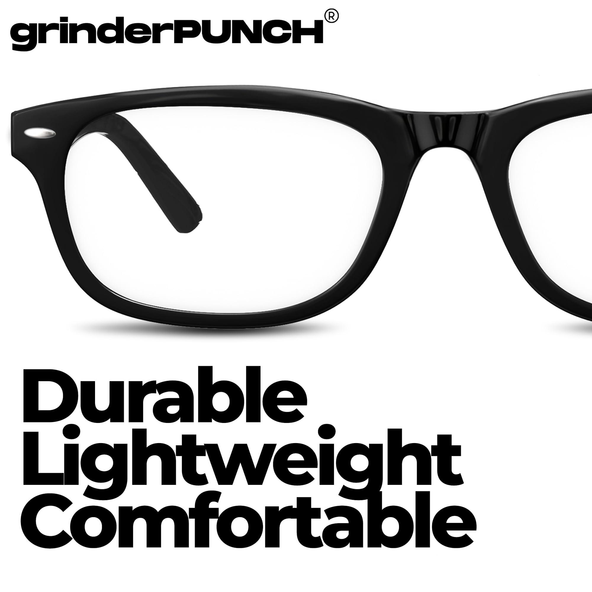 grinderPUNCH grinderPUNCH High Magnification Power Readers Slim Reading Glasses 4.00-6.00 Black/4.50