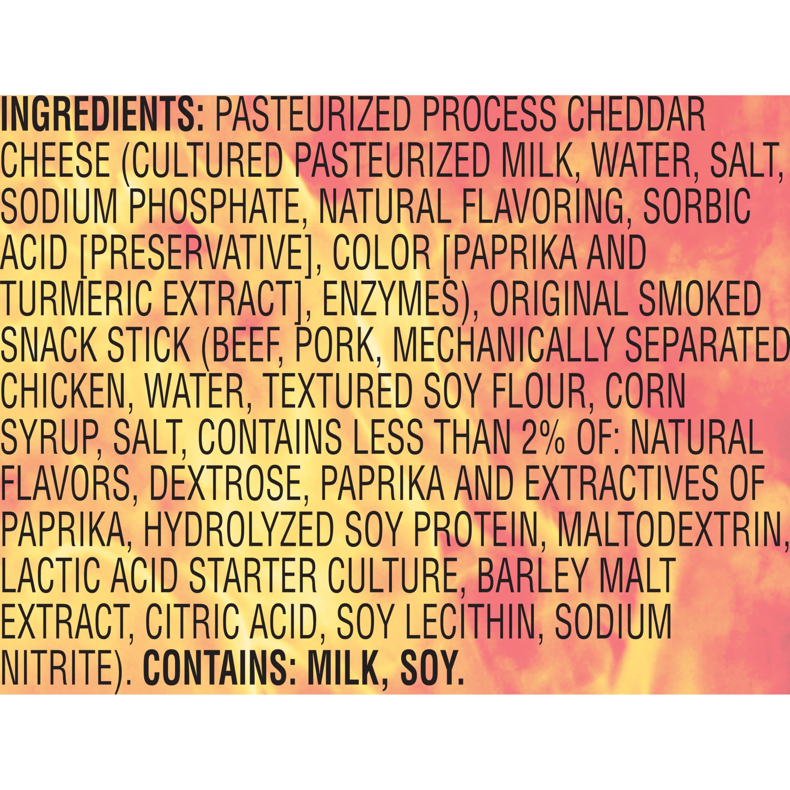 Slim Jim Slim Jim Beef \'N Cheese Smoked Meat Sticks, Original Flavor, 7g Protein Per Serving, 1.15 oz. (14 Count)