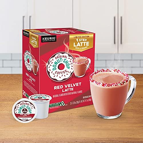 The Original Donut Shop The Original Donut Shop One-Step Red Velvet Latte, Keurig Single Serve K-Cup Pods, 20 Count