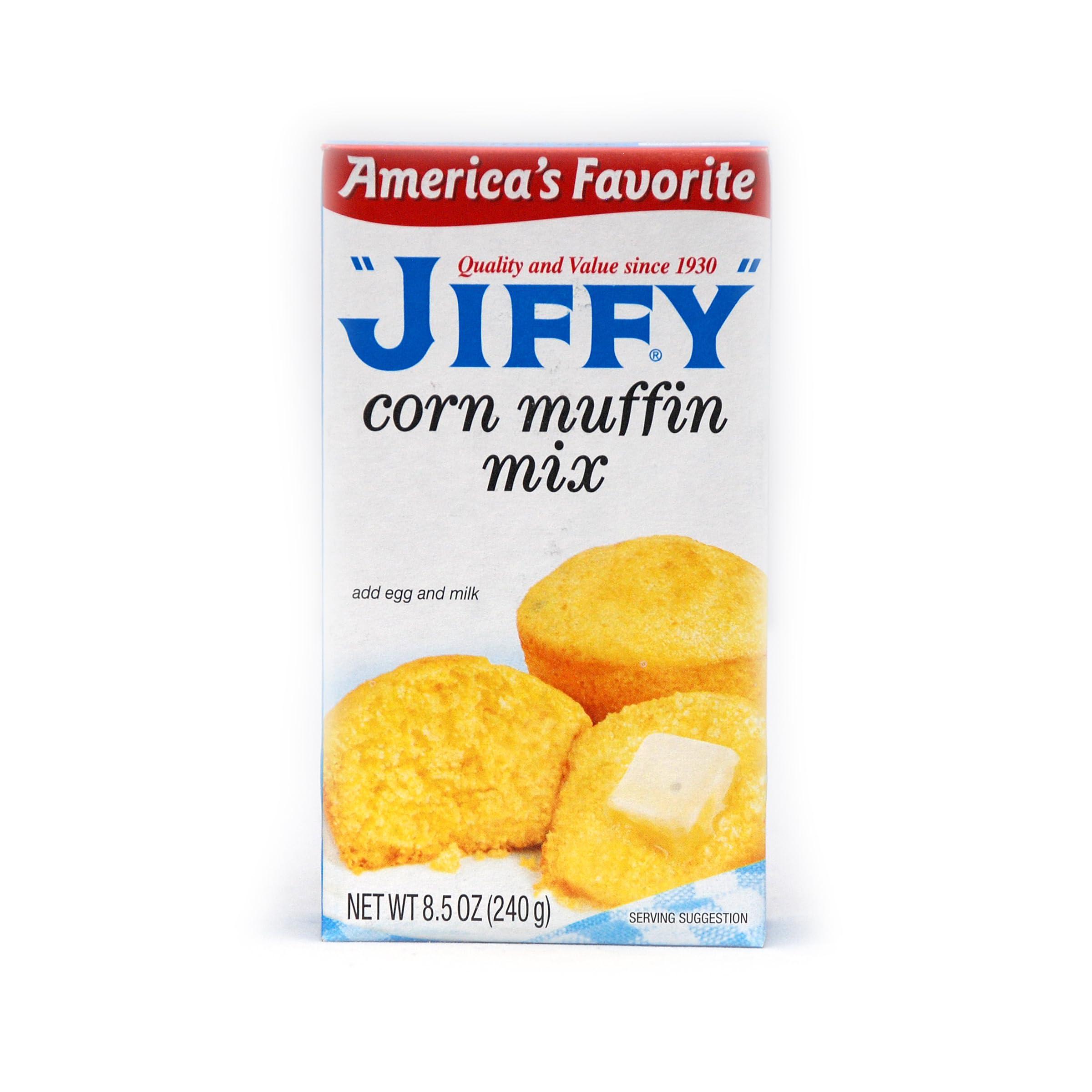 JFS Grocery Jiffy Corn Muffin Mix (Pack of 4), 8.5 oz (240g) Bundled with a JFS Recipe Card