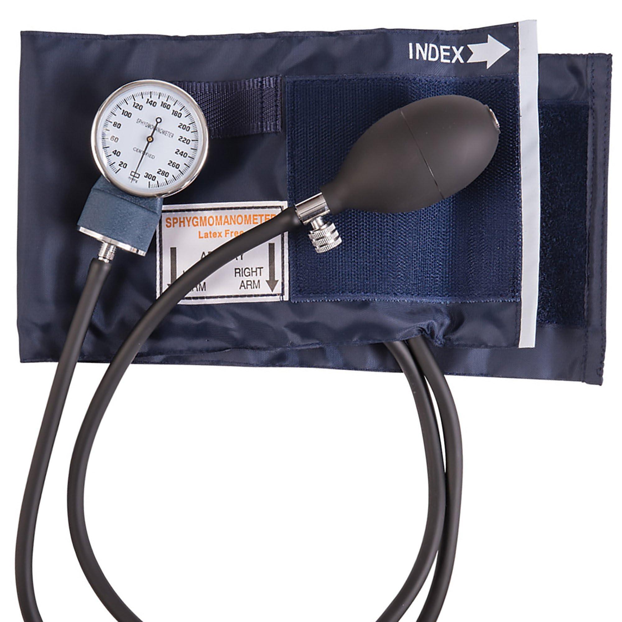 Mabis Mabis Healthcare MABIS Economy Aneroid Sphygmomanometer Blue, Adult 11\" - 16.4\"