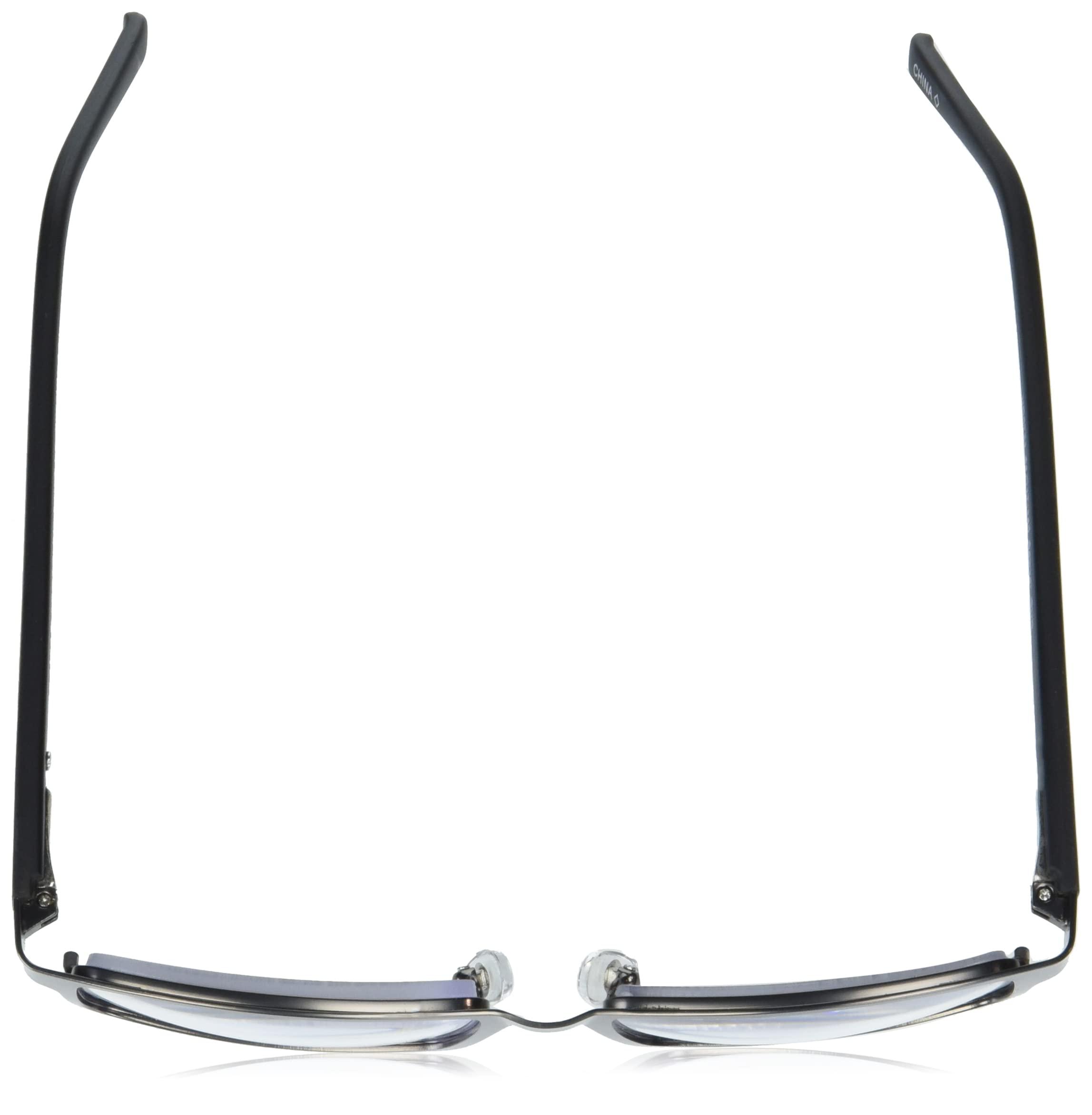 Foster Grant Foster Grant mens Sawyer Multifocus Reading Glasses, Matte Gunmetal/Transparent, 54 mm US