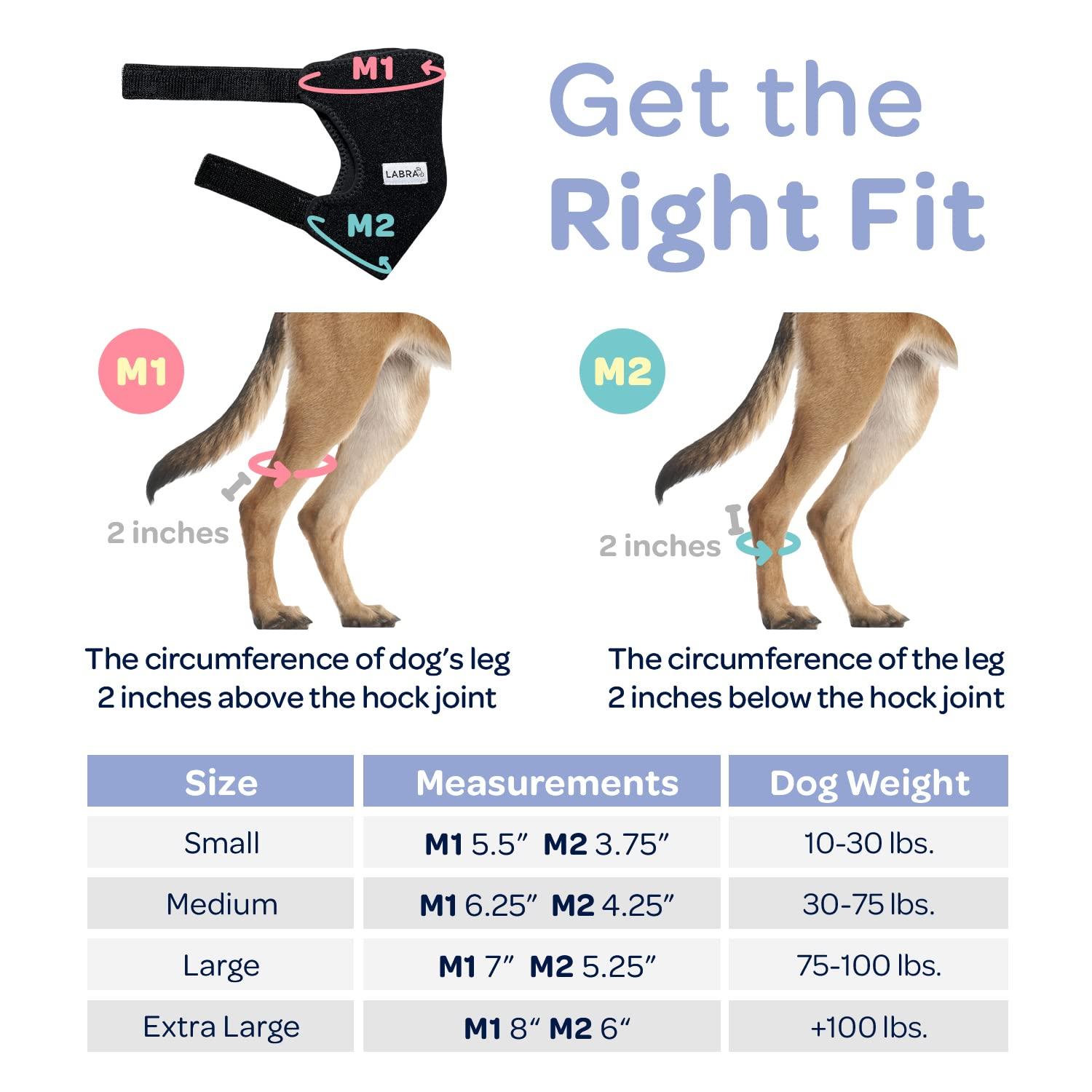 Labra Labra Dog Canine K9 Ice Heat Cold Hot Pack Therapy Compression Leg Wrap - Pain Relief Arthritis Brace for Sprained, Injured Joints, Vet Approved - Extra Large