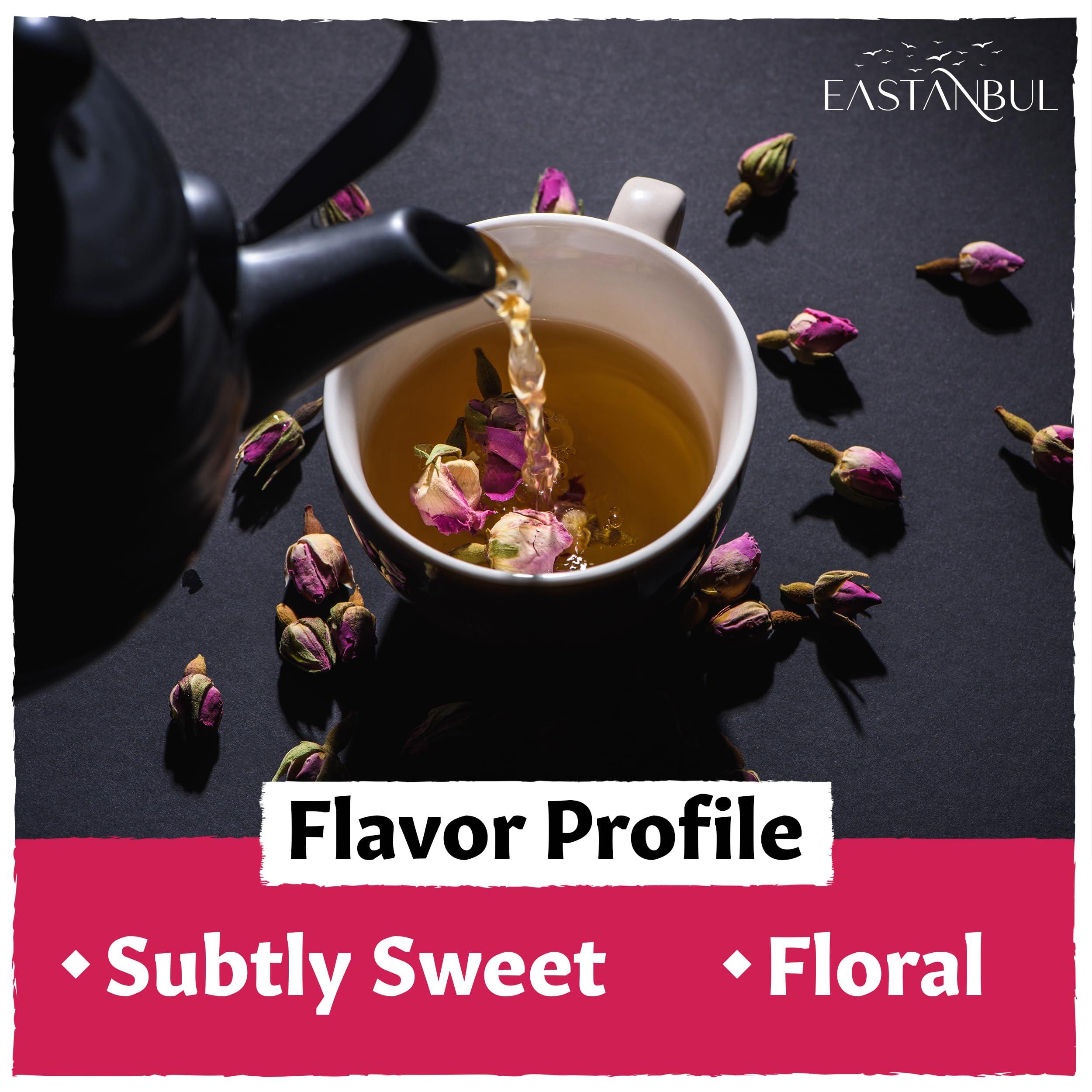 Eastanbul Eastanbul Dried Rose Buds, 1.4oz Edible Rose Buds For Desserts, Caffeine-Free Tea, Edible for Baking, Jam, Crafting, Dry, Natural, Vegan, Non GMO, Gluten Free