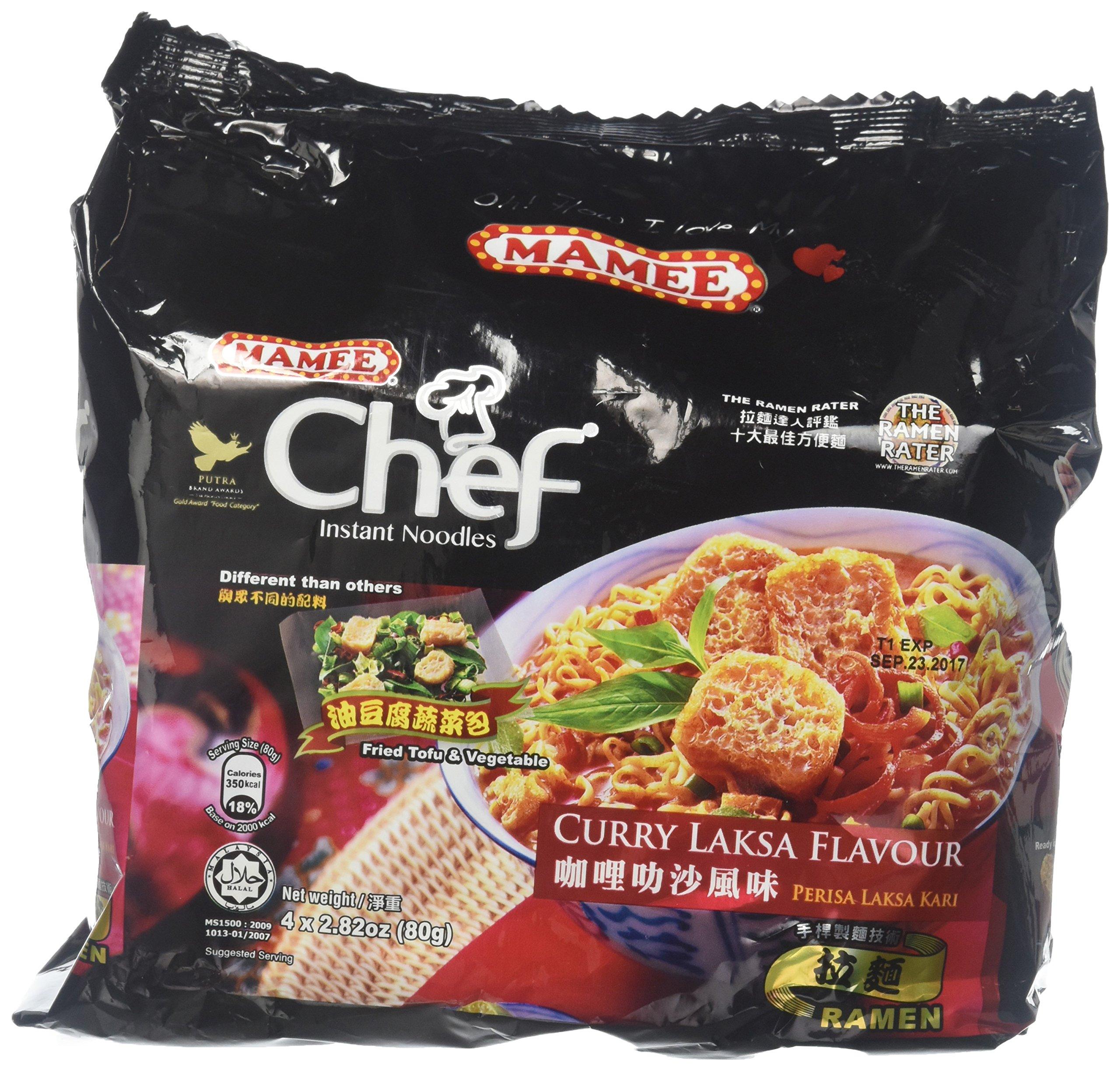 Mamee Chef Mamee Chef Curry Laksa Flavour Ramen Noodles 4 Pack 4x80g
