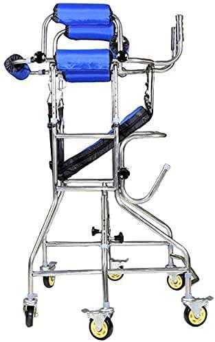 BHANAY Standing Walker for Elderly Stroke Hemiplegic Walking Frame 6 Wheeled Adult Walker for Disabled Cerebral Palsy Rehabilitation Equipment