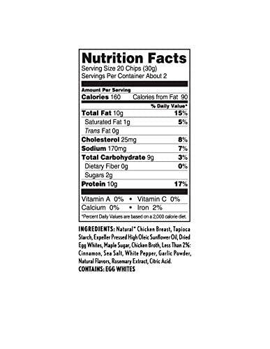 Wilde Chips WILDE Chicken & Waffles Protein Chips, Thin and Crispy, High Protein, Keto, Made with Real Ingredients, 2.25oz Bags (Pack of 8)