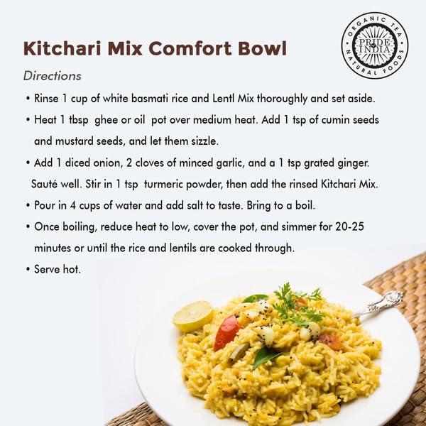 Pride Of India Pride Of India - PACK of 6 - Indian White Basmati Rice & Lentil Kitchari Mix - Protein Superfood, 3 Pound Jar