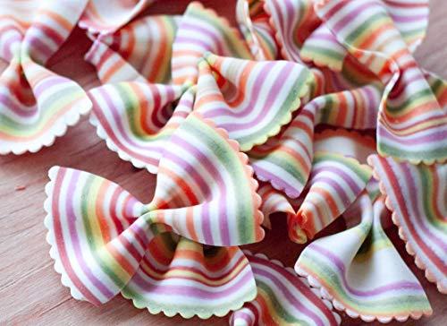 Donne Del Grano Donne Del Grano Organic Gourmet Italian Vegetable Colored Rainbow Bow Tie Pasta Noodles, 8.8 Oz (250 grams), Pack of 2 bags