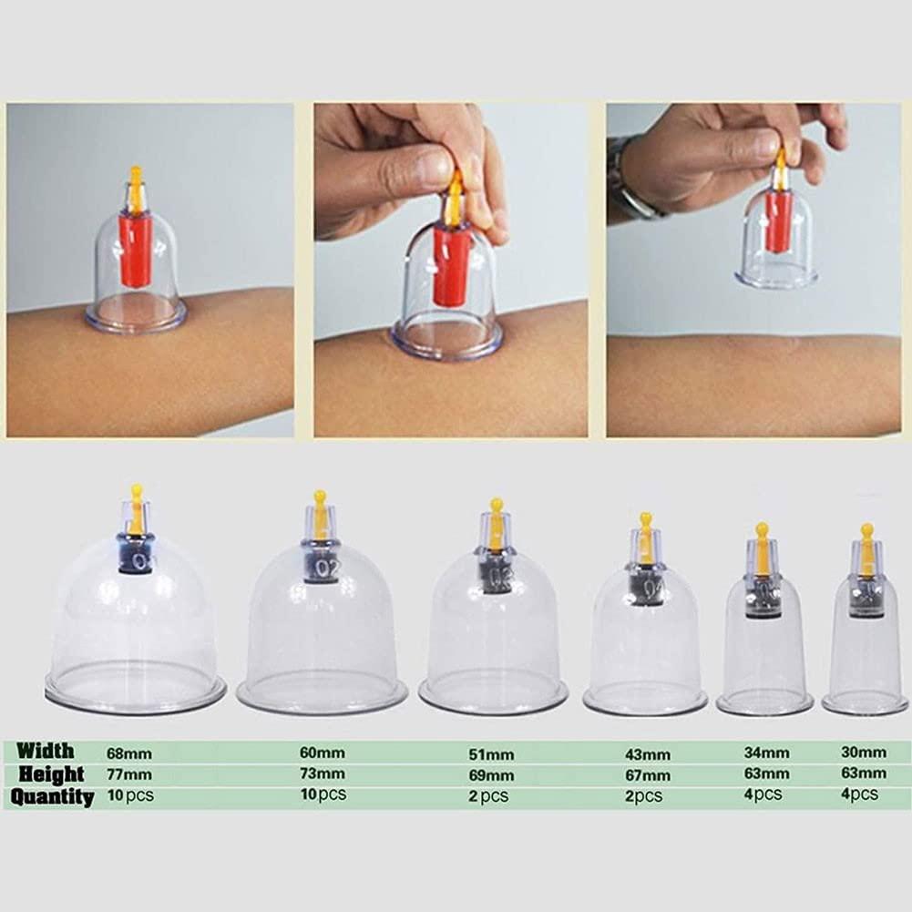 ZHANGZONG ZHANGZONG Cupping Therapy Set Cupping kit Cupping Set Equipment Physio air Chinese Professional Cupping Therapy Set Thickened Vacuum Cupping Device 32 Cans Household Suction Cupping Set/Cupping T
