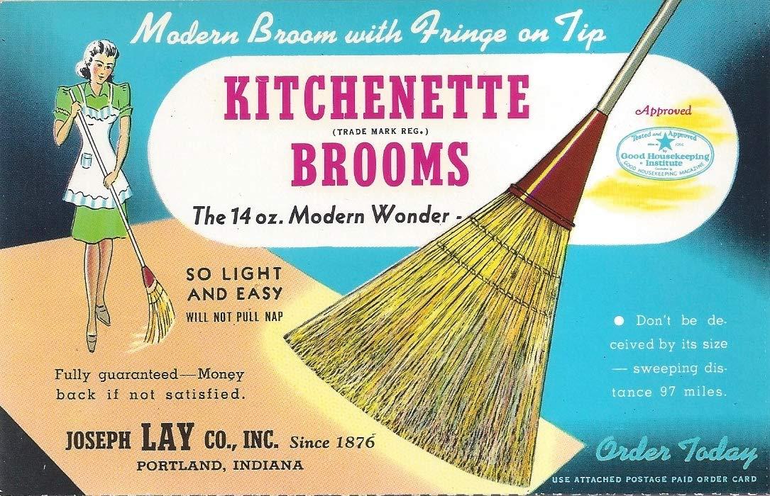 Cufsdo The Original Kitchenette Broom - CASE of 6 Lightweight Brooms - Made in America with Broomcorn