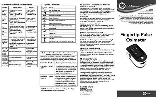 Roscoe Medical Roscoe Medical Finger Pulse Oximeter Oxygen Saturation Monitor - Pulse Ox Fingertip o2 Monitor for Pediatric and Adult - Sports and Aviation Use Only (Pack of 2)