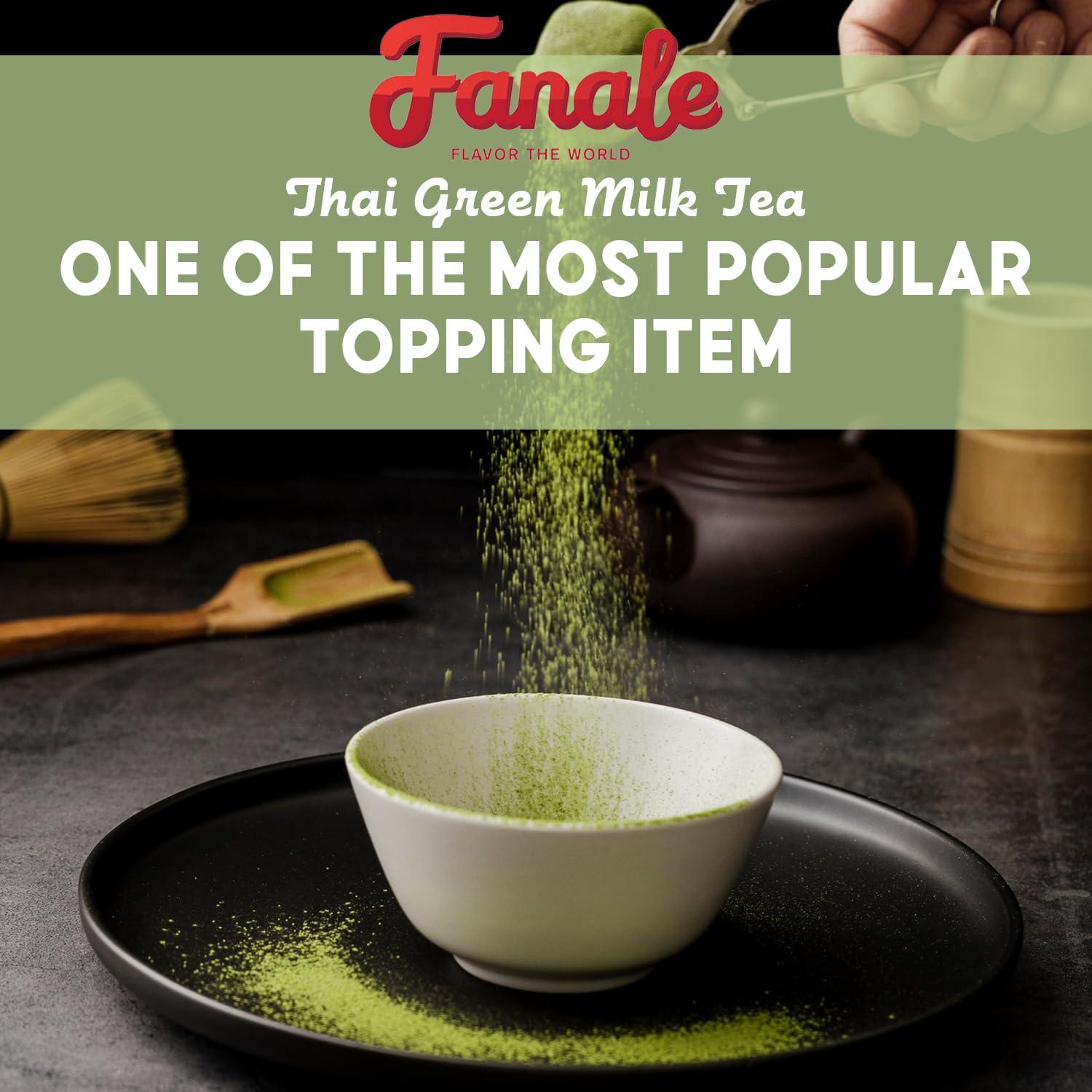 fanale Fanale Premium Thai Green Bubble Tea Flavoring Powder for Boba Tea| Perfect for Baking, Smoothies, Desserts and Drinks | Instant Boba Bubble Tea Powder for Milk Tea - 2.2 Pounds (Pack of 1)