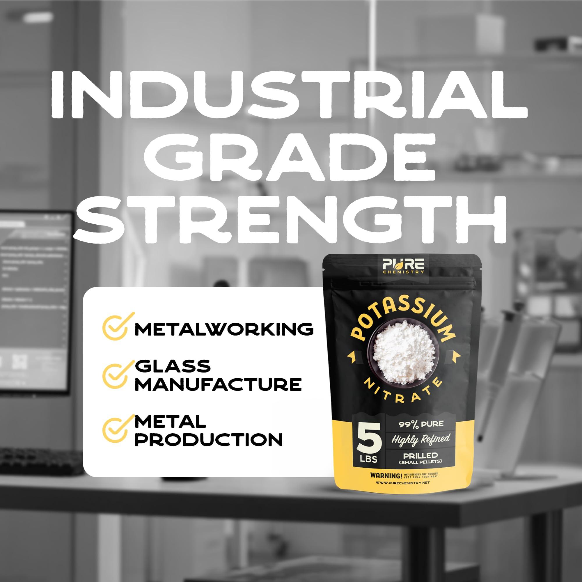 Ecoxall Ecoxall Prilled Potassium Nitrate Powder - 5 Pound - 99% Highly Refined - Multipurpose Uses - Use for Lawn Care, Tree Stump Removal and More - Tree Stump Remover - Industrial Grade Strength