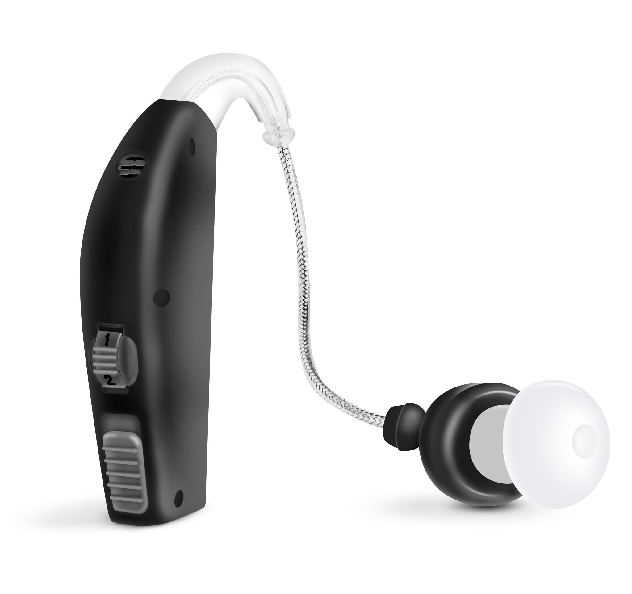 MSA 30X MSA PRO Sound Amplifier, Amplifies Sound by 30 Times, Alternative to Hearing Aids for Seniors, Up to 20 Hours Continuous Use, Lightweight, Nearly Invisible, Adjustable Volume, Fast Charging, Black, 1ct