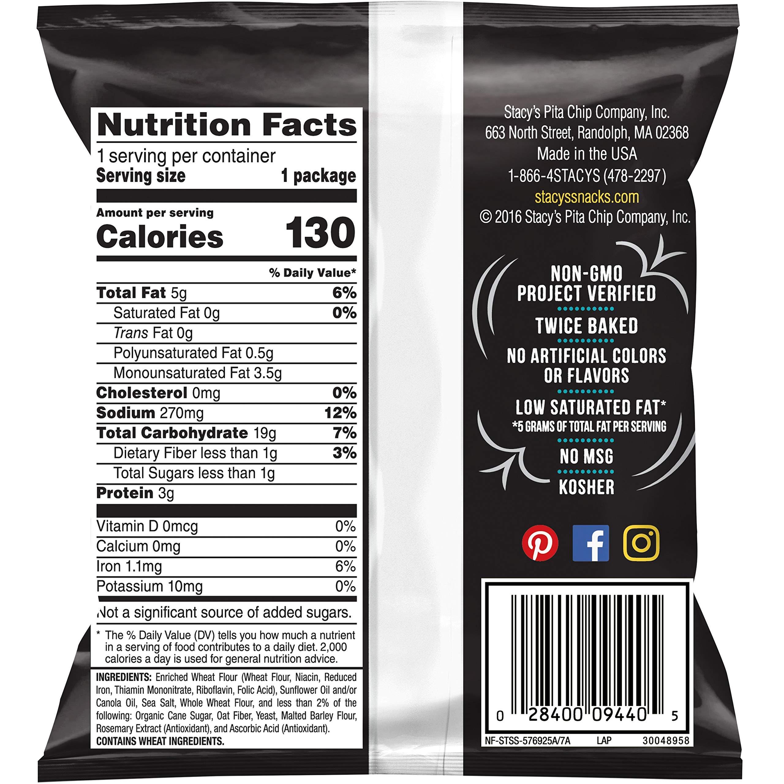 Stacy\'s Stacy\'s Pita Chips Simply Naked, 1 Oz