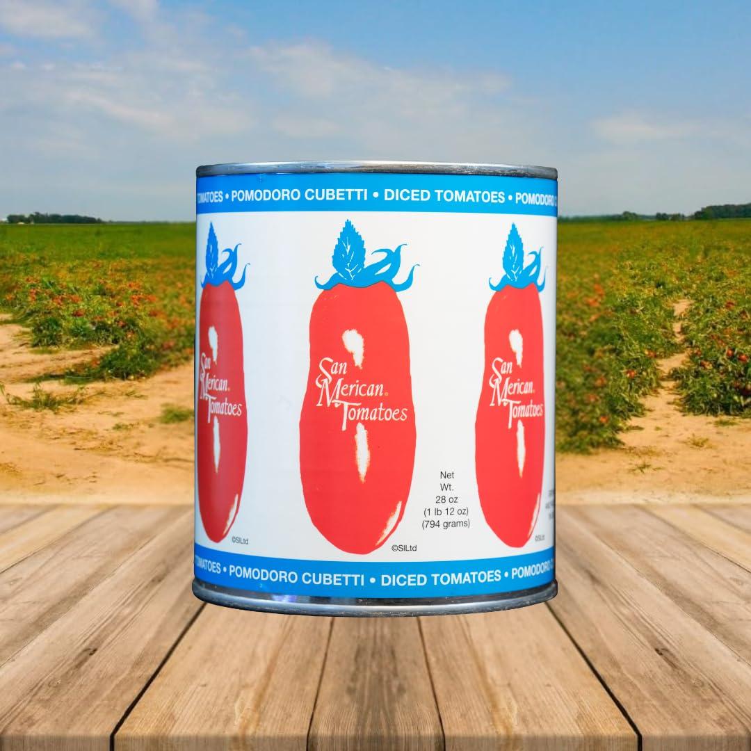SMT SAN MERICAN TOMATO SMT San Merican Diced Tomatoes, 28 oz (Pack of 6)
