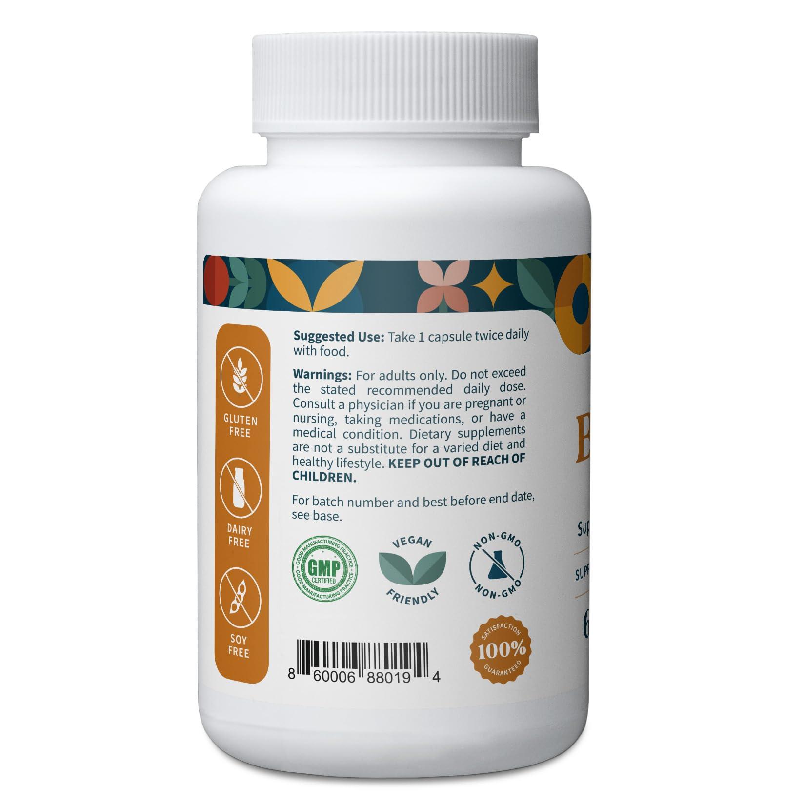Pattern Wellness Pattern Wellness Berberine Supplement with Organic Ceylon Cinnamon - Antioxidant Support - Whole Body Health - Healthy Cholesterol Support - USA Manufactured - 60 Non-GMO Capsules