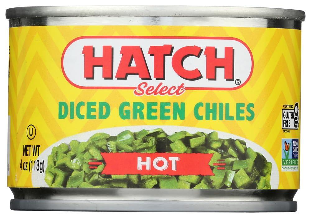 Hatch Chili Hatch Diced Green Chiles 4oz HOT (QTY 6)