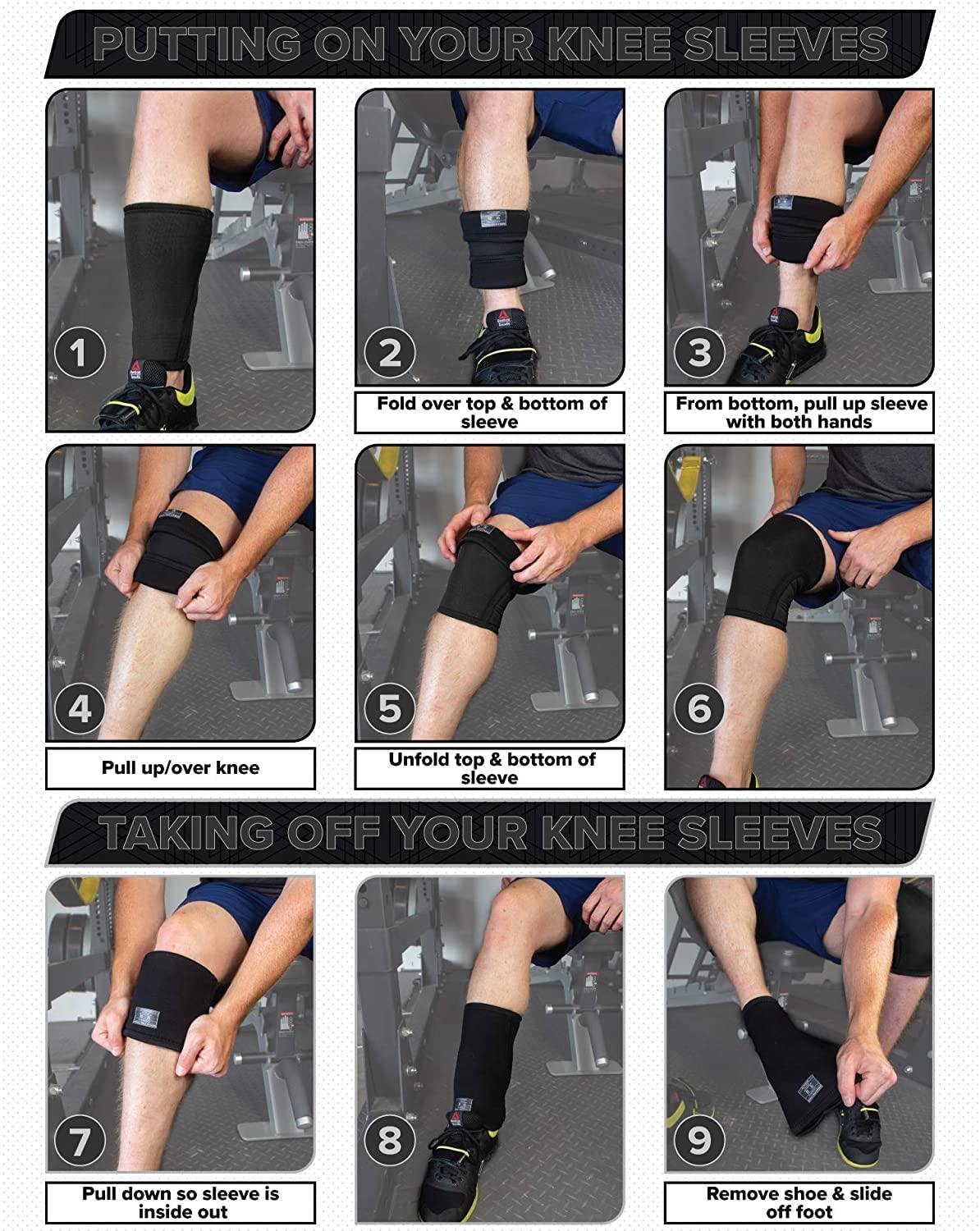 SERIOUS STEEL FITNESS SERIOUS STEEL FITNESS Neoprene Weightlifting Knee Sleeve Powerlifting, Strongman Training (High Compression, X-Large (15-16\"))