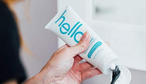 hello Hello Oral Care Fluoride Free Antiplaque and Whitening Toothpaste Vegan SLS Free with Tea Tree Oil Coconut Oil, Natural Peppermint, 4.7 Ounce