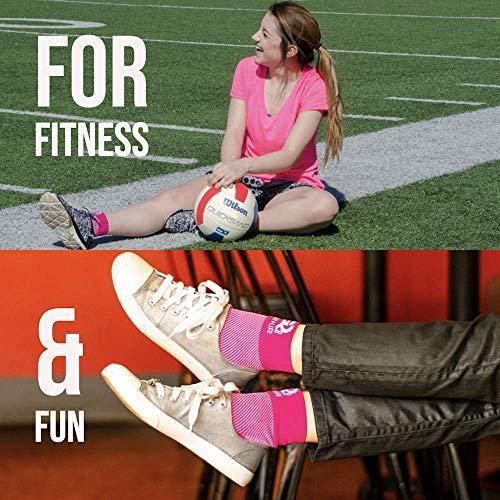 Go2Socks Go2 Arch Compression Support Sleeves for Heel Spur Relief, Gout, Neuropathy, Sports Injury, Men & Women Relief Socks (Solid White, Small)