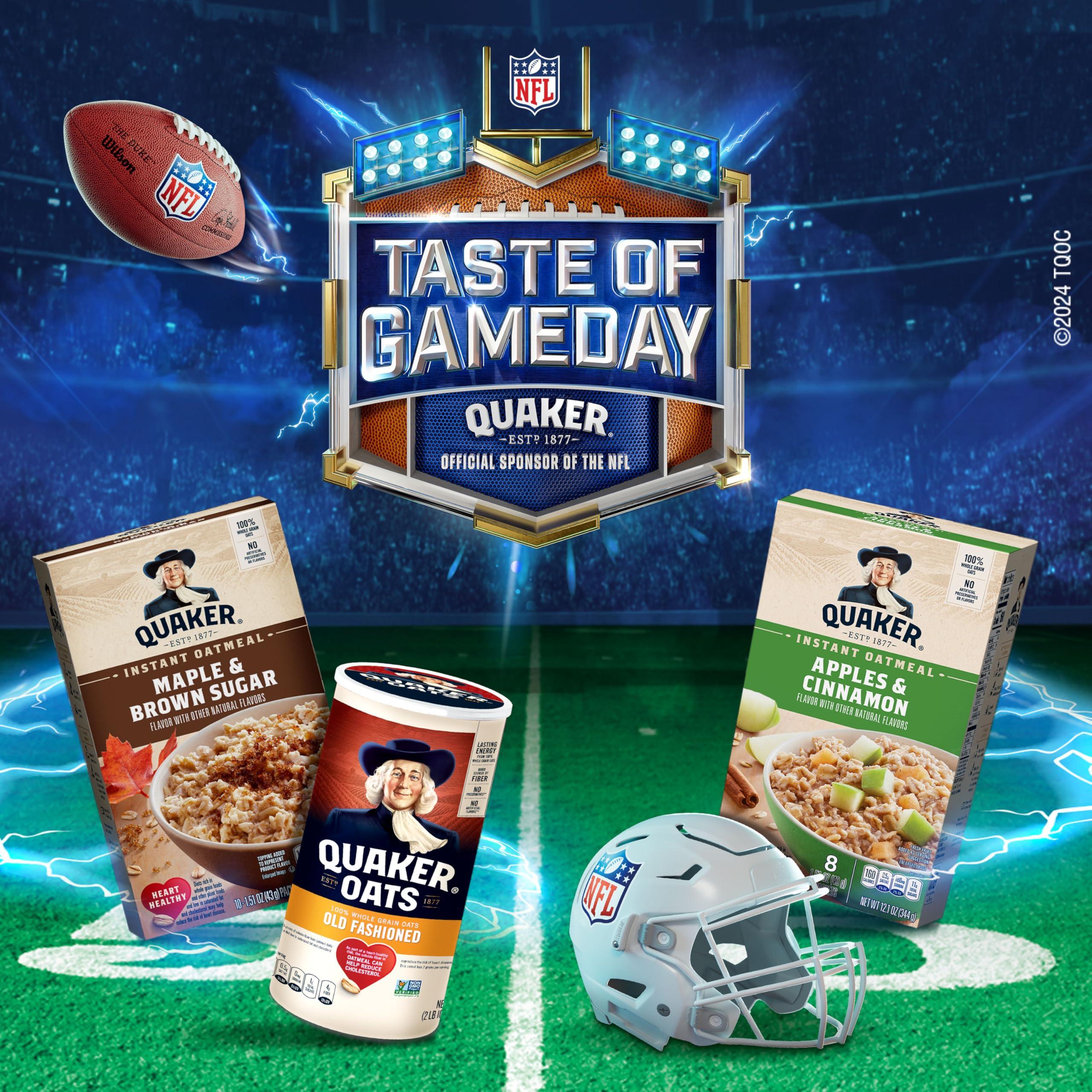 Quaker Quaker Instant Oatmeal, 4 Flavor Variety Pack, 1.51oz Packets (8 Pack)