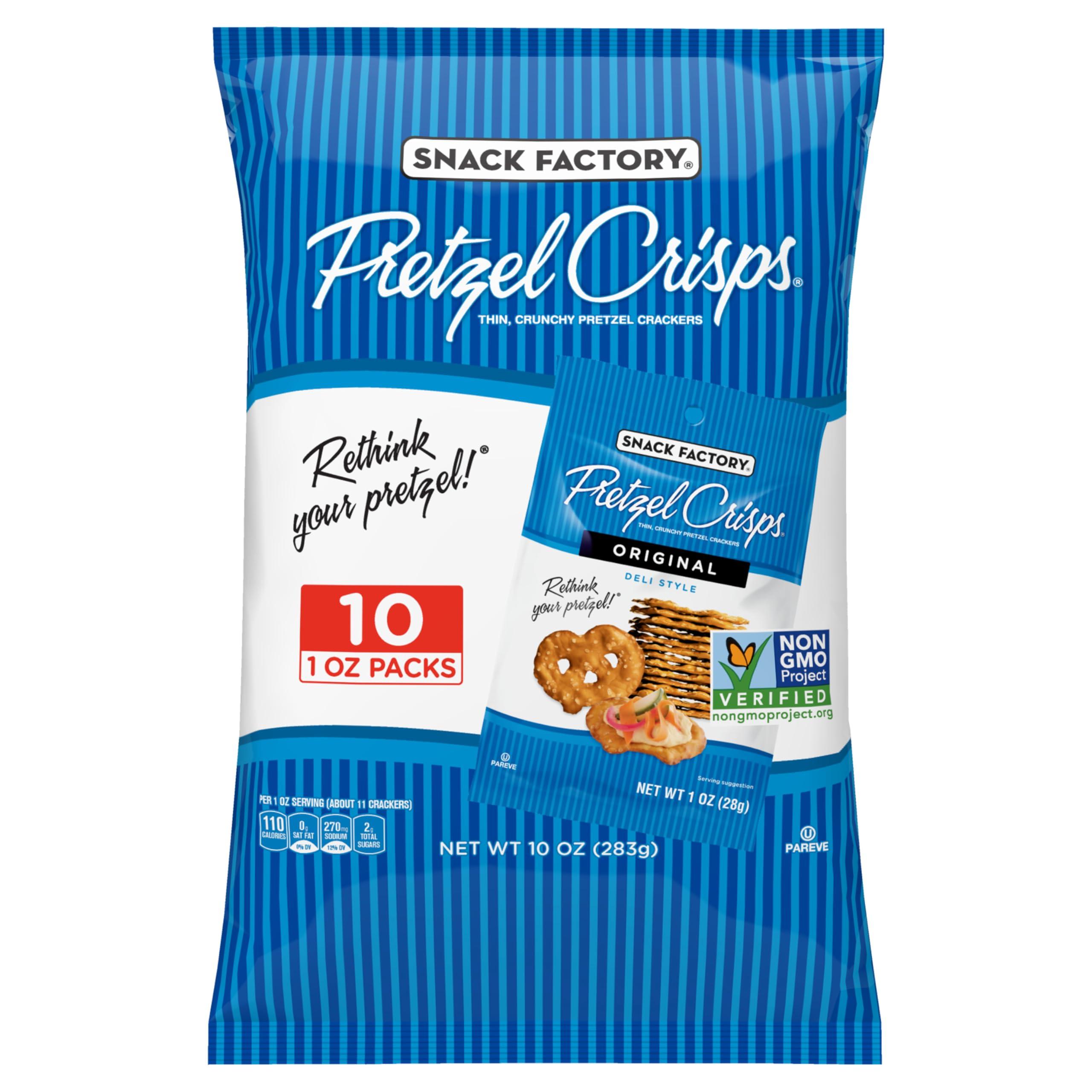 Snack Factory Snack Factory Pretzel Crisps, Original, 1 Oz Snack Packs, 10 Ct