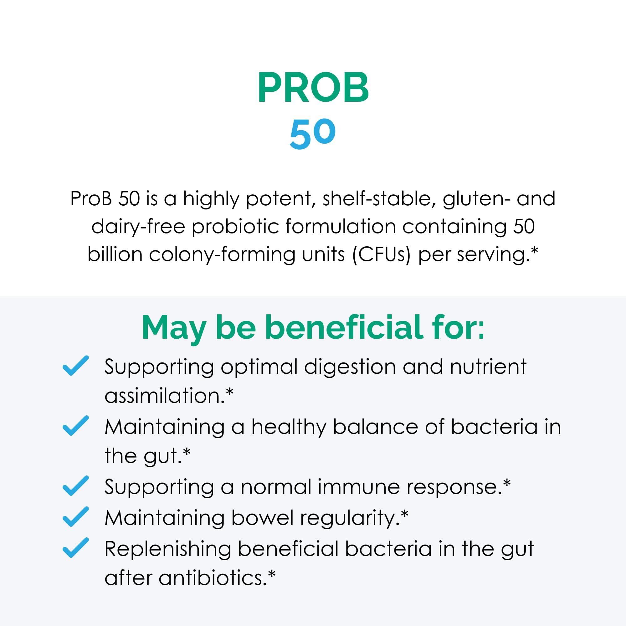 Rootcology Rootcology by Dr. Izabella Wentz | ProB 50 | 18 Shelf-Stable Probiotic Strains to Support Gut Health and Maintain Bowel Regularity with Bifidobacterium, Lactobacillus and More | 30 Vegetarian Capsules