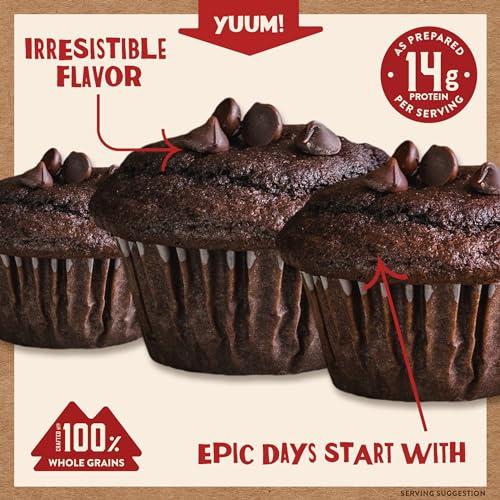 Kodiak Cakes Kodiak Cakes Power Bake Muffin Mix, Double Dark Chocolate, 14 Ounce (Pack of 6)