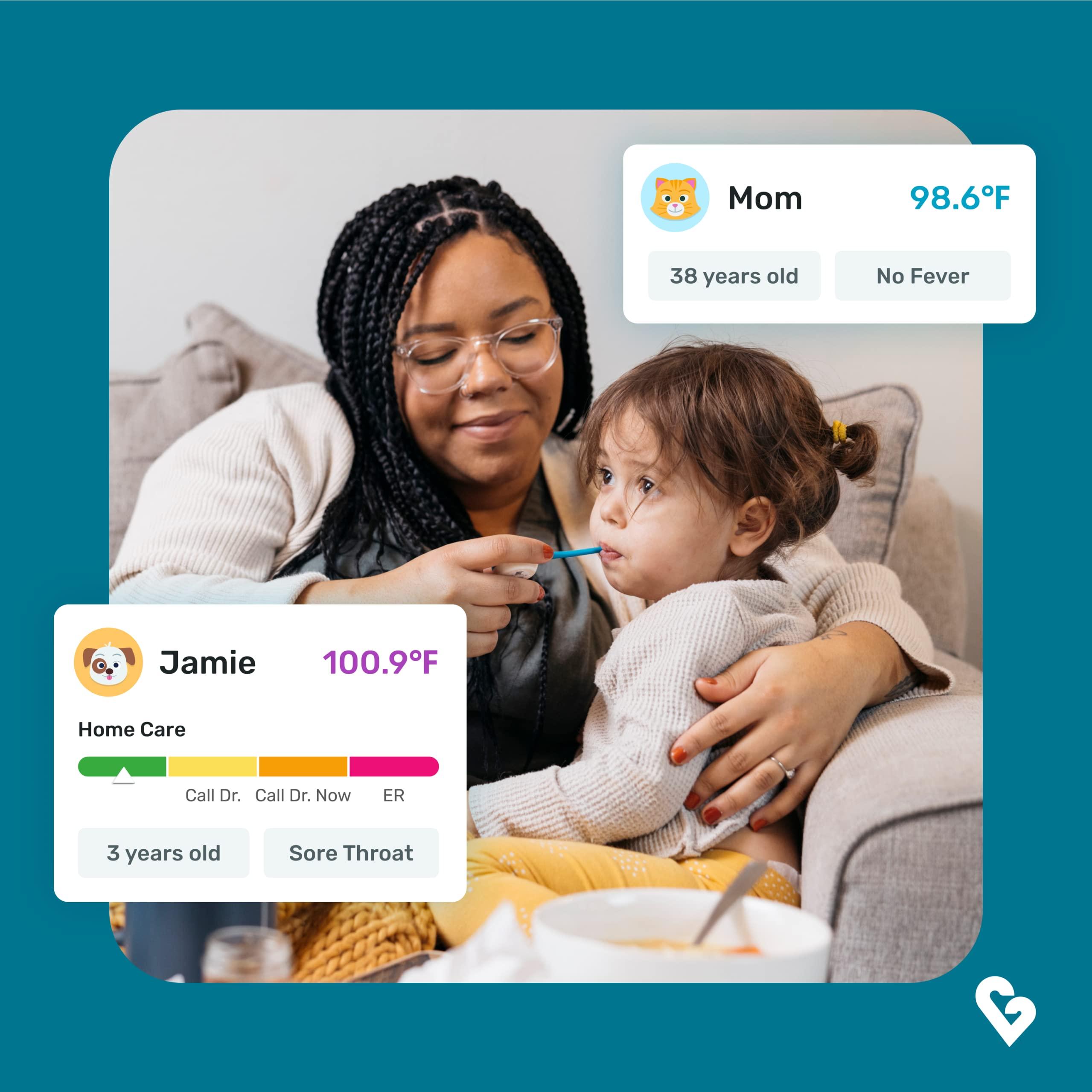 Kinsa Kinsa QuickCare Smart Digital Thermometer - Medical Termometro FDA Cleared