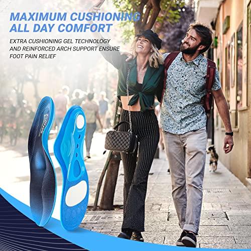 PCSsole PCSsole Plantar Fasciitis Orthotic Insoles-210+lbs Heavy Duty Arch Support Pain Relief Inserts for Flat Feet-High Arch-Heel Pain-Pronation-Metatarsal Support-Shock Absorption Women/Men(31-32cm)