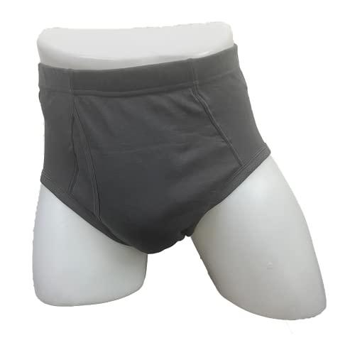 Esfeely 3-Pack Men’s Incontinence Underwear Cotton Regular Absorbency Reusable Washable Urinary Incontinence Briefs 150ml pad … (X-Large, Black)