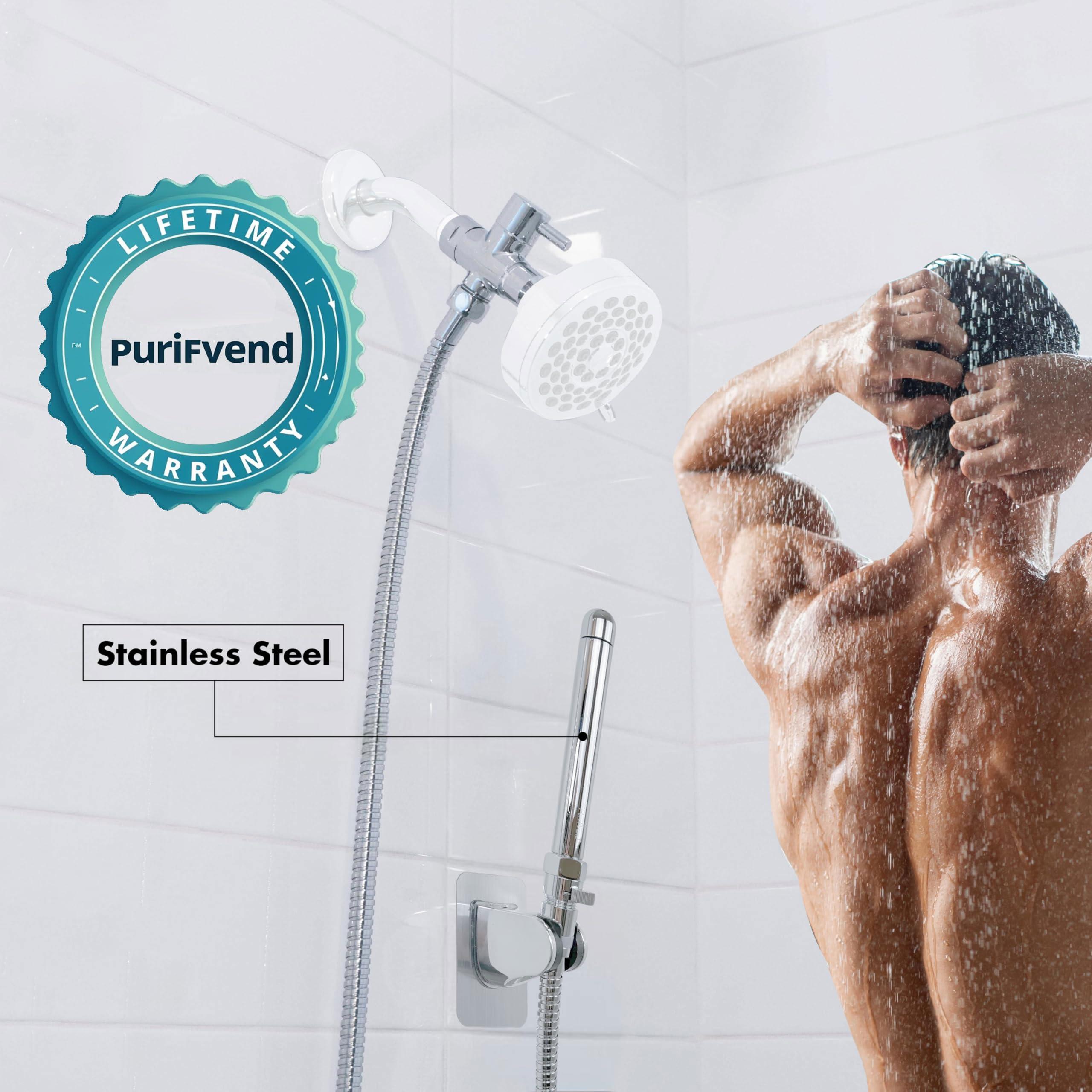 Purifvend Enema kit for Colon Cleansing - Stainless Steel Enema Shower Attachment-Douche kit Colon Cleansing Anal Shower-Colonic Irrigation Home Kit-Complete 9 Pieces Set with 100 Inches Hose for Men and Women