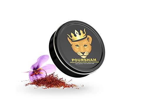 Pourshah Pourshah Saffron, Premium Saffron Threads, Super Negin, All-red Saffron (10 Grams)